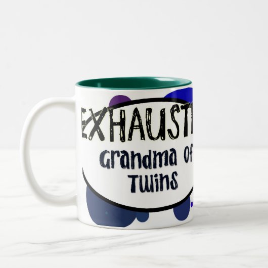 ERSCHÖPFTE Großmutter der Zwillings-Tasse Zweifarbige Tasse (Links)