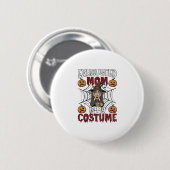 Erschöpfte Mutter ist Kostüm Halloween Hexe Kaffee Button (Vorne & Hinten)