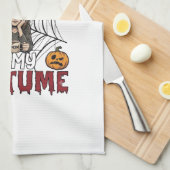 Erschöpfte Mutter ist Kostüm Halloween Hexe Kaffee Geschirrtuch (Viertel Falte)