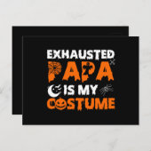 erschöpfte Papa ist mein Kostüm Postkarte (Vorne/Hinten)