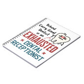 Erschöpfte Zahnärztin Notizblock (Linke Seite)