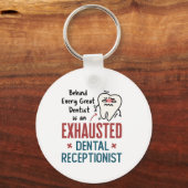 Erschöpfte Zahnärztin Schlüsselanhänger (Rückseite)