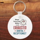 Erschöpfte Zahnärztin Schlüsselanhänger (Vorderseite)