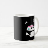 Erschöpfter Badminton Panda niedlich Kaffeetasse (VorderseiteRechts)