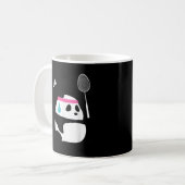 Erschöpfter Badminton Panda niedlich Kaffeetasse (Vorderseite Links)