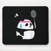 Erschöpfter Badminton Panda niedlich Mousepad (Vorne)