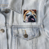 Erschöpfter (Bulldoggen-) Knopf Button (Beispiel)