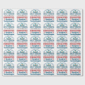 Erschöpfter Chirurgischer Techniker Funny Scrub Te Geschenkpapier (Flach)