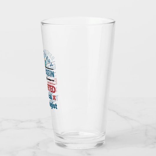 Erschöpfter Chirurgischer Techniker Funny Scrub Te Glas (Links)