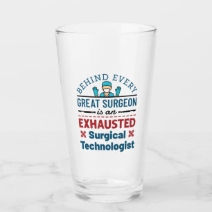 Erschöpfter Chirurgischer Techniker Funny Scrub Te Glas