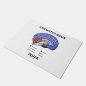 Erschöpfter Gehirn im anatomischen Gehirn Spaß Fußmatte (Schrägansicht)