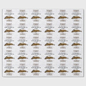 Erschöpfter Hund Geschenkwrap Geschenkpapier (Flach)