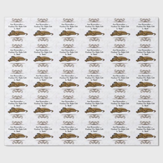 Erschöpfter Hund Geschenkwrap Geschenkpapier (Flach)