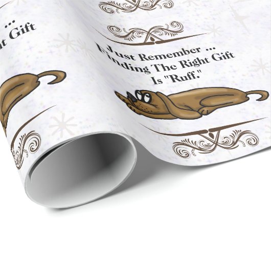 Erschöpfter Hund Geschenkwrap Geschenkpapier (Rolleneckpunkt)
