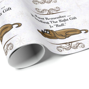 Erschöpfter Hund irgendeine Geschenkpapier