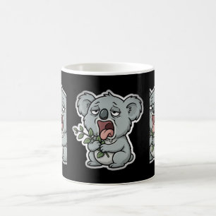 Erschöpfter Koala Gähnen Lustiger Kaffeebecher Kaffeetasse
