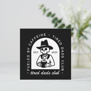 Erschöpfter Väterclub lustiger Kaffeeliebhaber neu Feiertagskarte