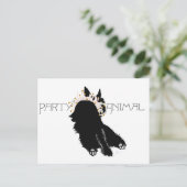 Erschöpftes schottisches Party Einladungspostkarte (Stehend Vorderseite)