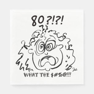Erschossen 80. Geburtstag Napkin Serviette