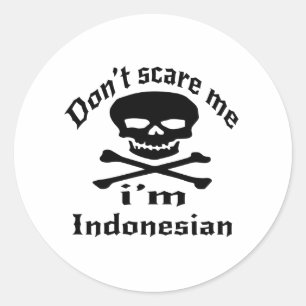 Erschrecken Sie mich nicht, den ich indonesisch Runder Aufkleber