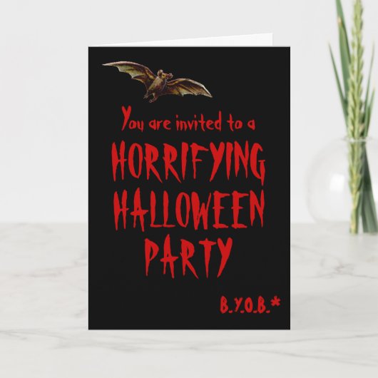 Erschreckende Halloween-Party-Einladung Einladung (Vorderseite)