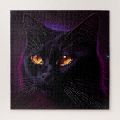 Erschreckende schwarze Katze Puzzle (Vertikal)