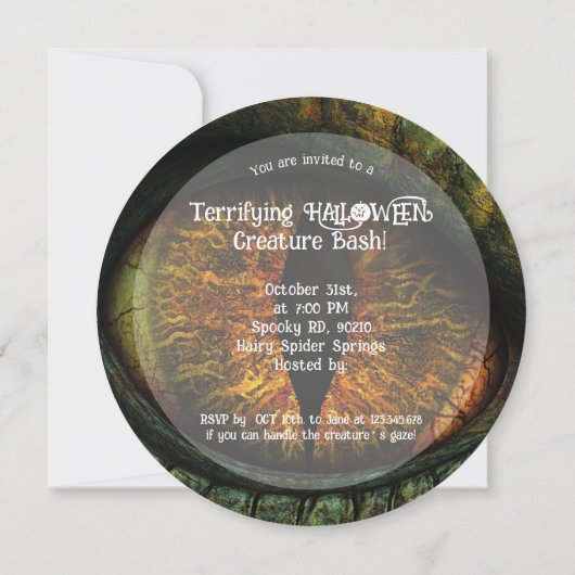 🦖 erschreckender Halloween-Bash Einladung (Rückseite)