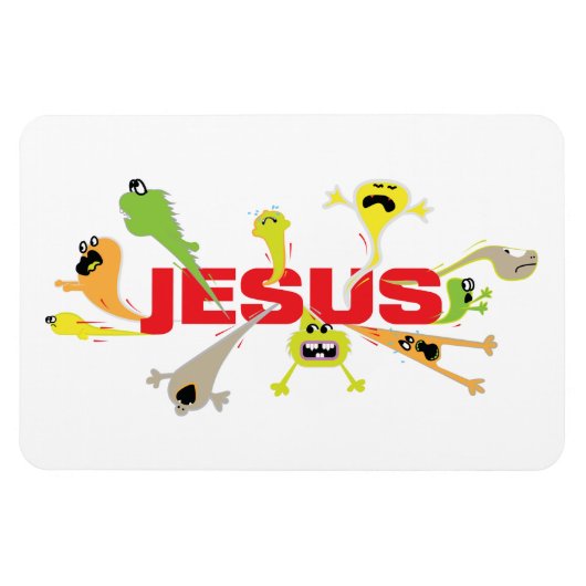 Erschreckender Jesus Magnet (Horizontal)