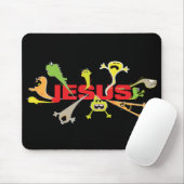 Erschreckender Jesus Mousepad (Mit Mouse)