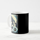 Erschreckender Werwolf heult den Mond an Kaffeetasse (Vorderseite Links)
