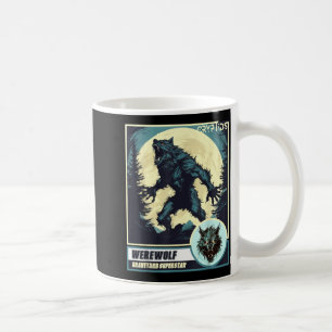 Erschreckender Werwolf heult den Mond an Kaffeetasse