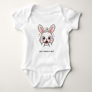 Erschreckter Halloween-Hase mit Geistergesicht Baby Strampler
