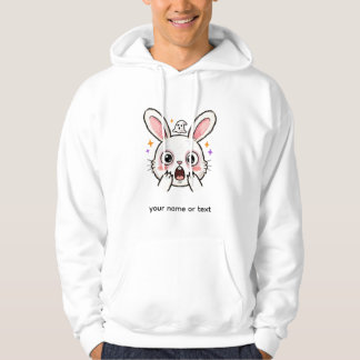 Erschreckter Halloween-Hase mit Geistergesicht Hoodie