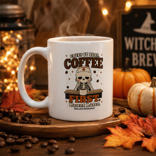 Erschrick es echt Kaffee zuerst, später spuken Ske Kaffeetasse
