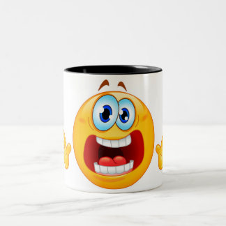 erschrockene emoji Tasse