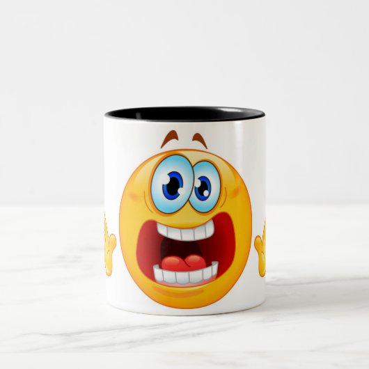 erschrockene emoji Tasse (Mittel)