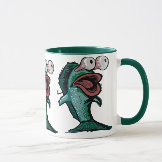 Erschrockene Fische Tasse (Rechts)