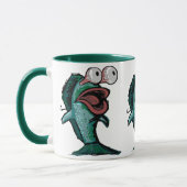 Erschrockene Fische Tasse (Links)