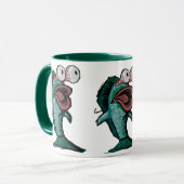 Erschrockene Fische Tasse (Vorderseite Links)