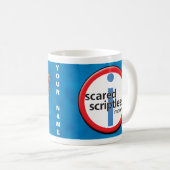 Erschrockene Scriptless Tasse - Ihr Name hier! (VorderseiteRechts)