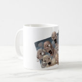 Erschrockene Zombies Kaffeetasse (Vorderseite Links)