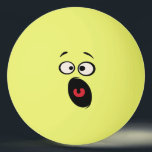 Erschrockener lustiger tischtennisball<br><div class="desc">Dieser lustige Tabellen-Tennisball hat erschrocken auf ihm. Er ist einer vieler Klingeln pong Bälle,  die von Superkalifragilistic verfügbar sind.</div>