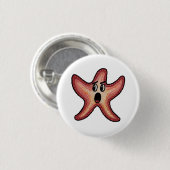 Erschrockener Seestern Button (Vorne & Hinten)