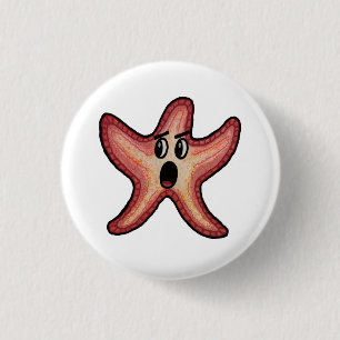 Erschrockener Seestern Button