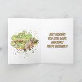 Erschrockenes Eichhörnchen Geburtstag Karte (Innenseite)
