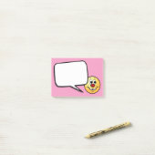 Erschrockenes Gesicht Grumpey Post-it Klebezettel (Auf Schreibtisch)