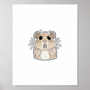 Erschrockenes Hamster Poster