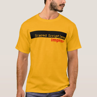 Erschrockenes Scriptless schwarzer T-Shirt