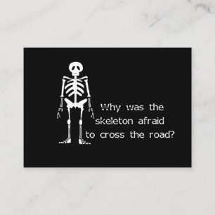 Erschrockenes Skelett Begleitkarte