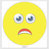 erschüttert Afraid Emoji Aufkleber (Blatt)